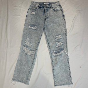 Pacsun Distressed High Rise Straight Jeans Size 28